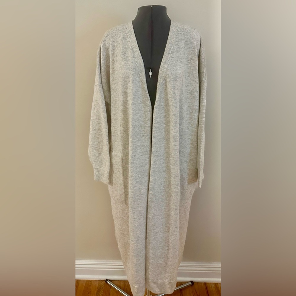 Madewell Gray Open-Front Cardigan Plus Size 2X